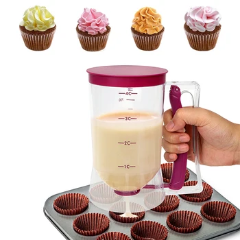 

Batter Flour Paste Dispenser Pancakes Cookie Butter Dispensers Cupcake Cake Muffins Measuring Cup Cream Speratator Baking Tools