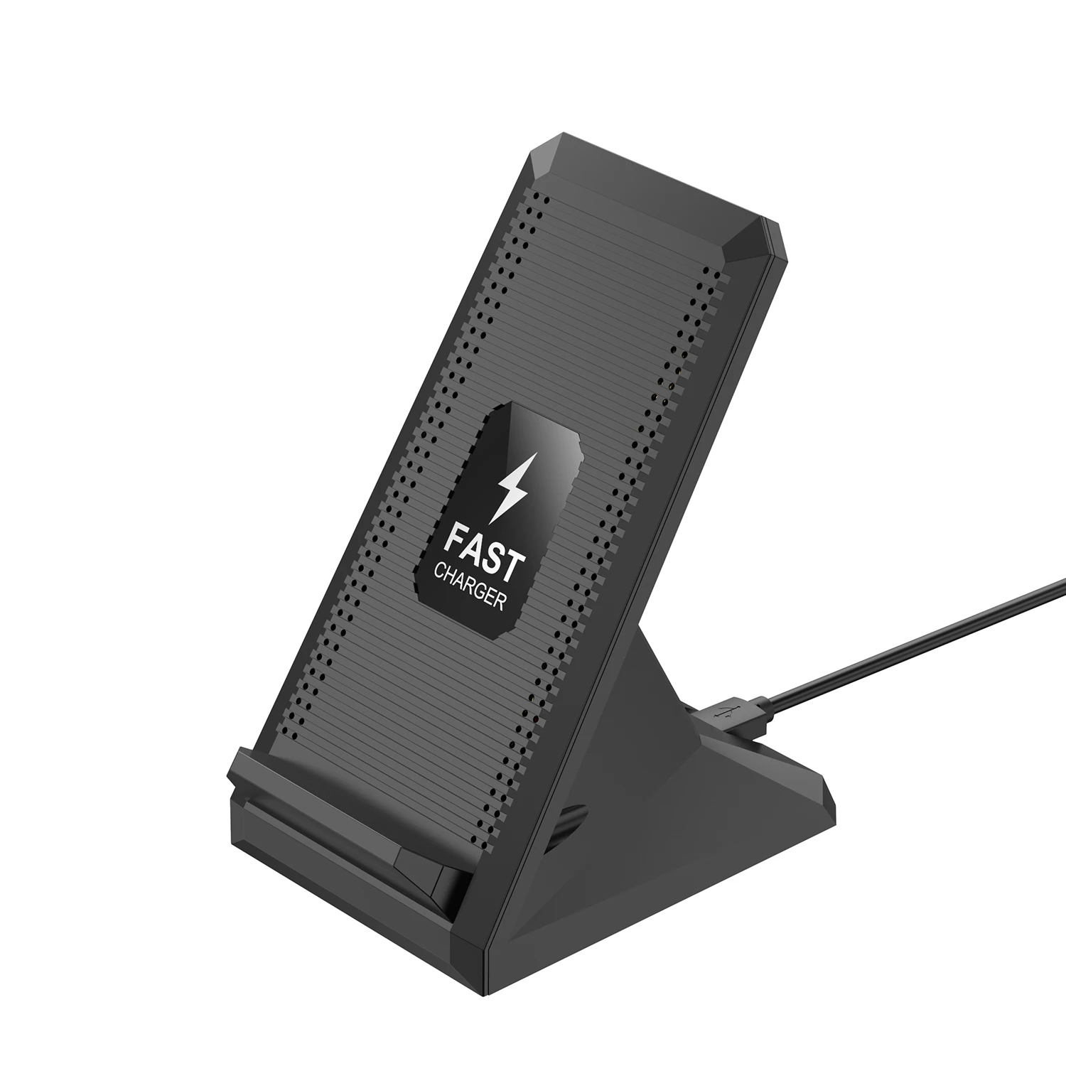 Tkey 10 Вт Быстрое Qi Беспроводное зарядное устройство для iPhone для samsung S8 Plus для Xiaomi универсальная Быстрая зарядка для телефона док-станция - Цвет: Черный