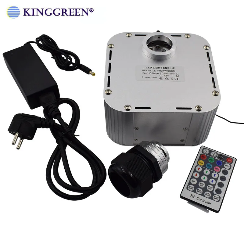 1X High quality twinkle 12V input RGB color LED 32W fiber optic light