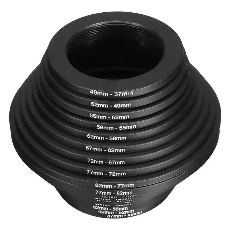 FULL-18Pcs фильтр объектива Кольцо адаптер шаг вверх вниз 37-82 мм Набор для Canon Nikon камера