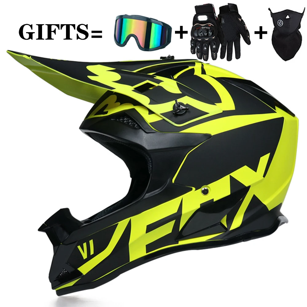 Racing Off-road Motorcycle Helmet Motocross Dirt Bike Helmet Moto Casco Vintage Casco Motocross Full Face Helmet DOT 3 Gifts