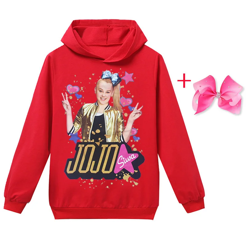 Толстовка JOJO Siwa с длинным рукавом для девочек куртка свитшот топы на весну и