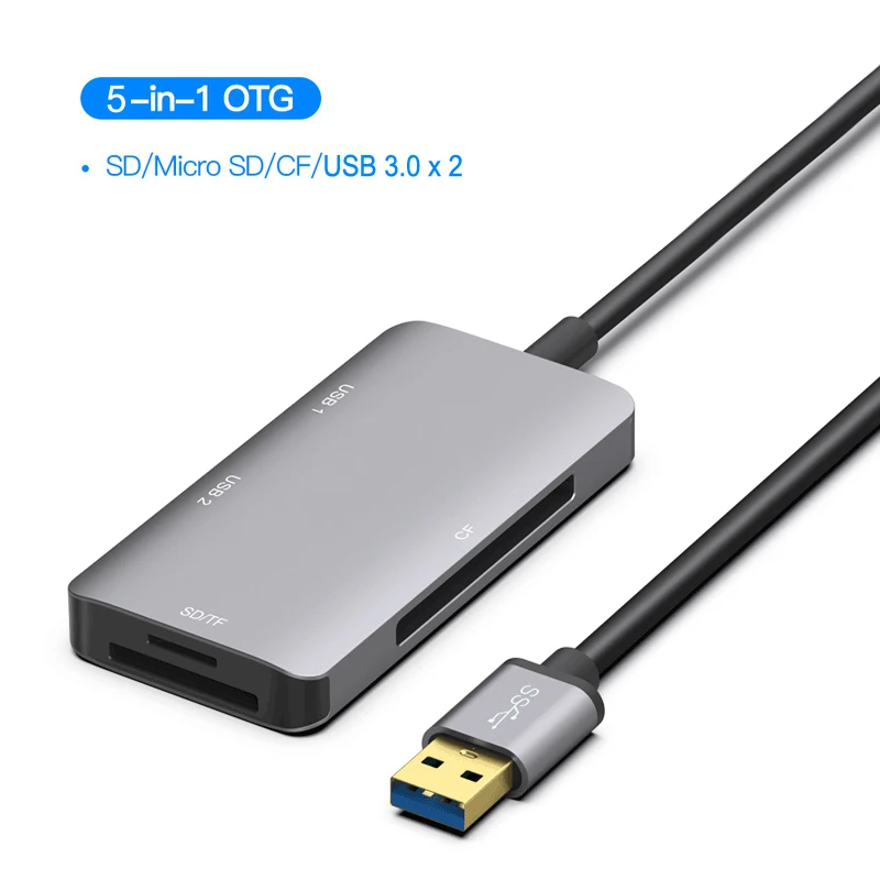 5в1 USB 3,0 SD SDHC CF компактная флеш-карта памяти Micro SD ридер USB3.0 U флеш-диск мышь OTG для Macbook ноутбука