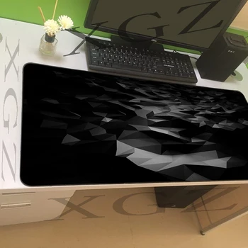 

XGZ Cool Black Plaid Large Anime Game Mouse Pad Lock-edge Side Custom Computer Keyboard Table Speed Non-slip Xxl