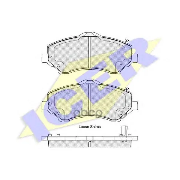 181908_колодки Дисковые Передние! Jeep Wrangler 2.8crdi/3.8 V6 07 Icer 181908 Icer арт. 181908