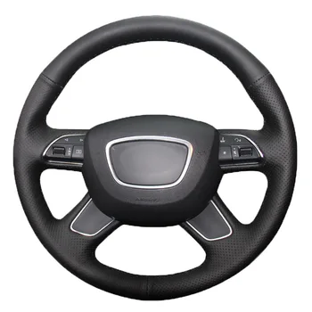 

Black PU Faux Leather DIY Car Steering Wheel Cover for Audi A4 (B8) 2013-2016 A7 2012-2013 A8 A8 L 2011-2018 Allroad 2013-2014