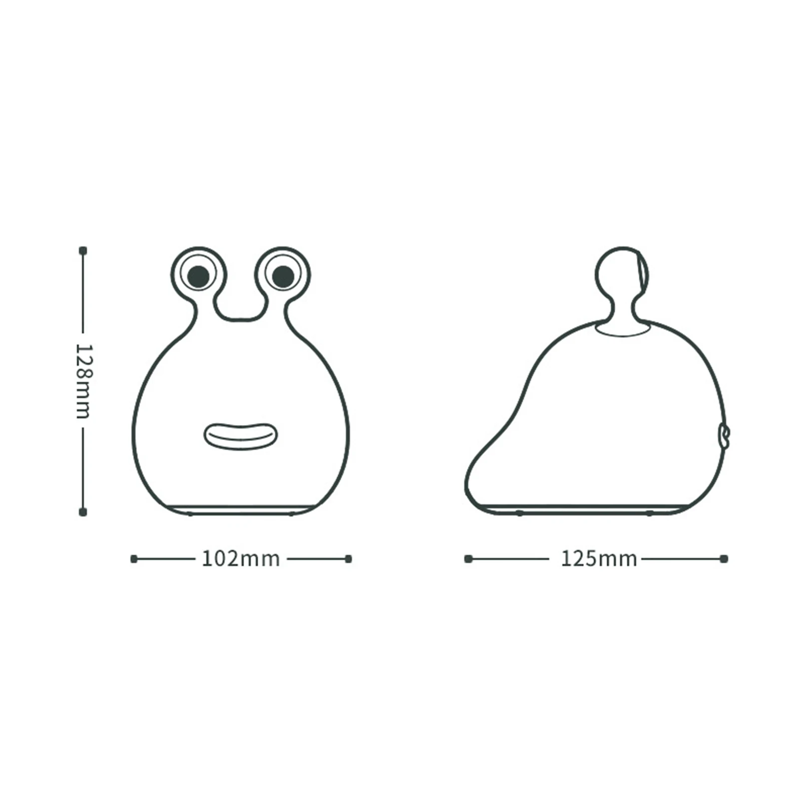 Cute Slug Touch Sensor Night Light Color Changing Children Bedroom Desk Lamp