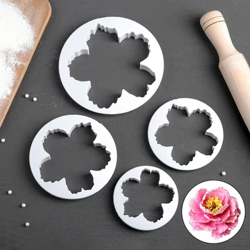 

Set of confectionery grooves for marzipan and dough "Peonies", 4 pcs, diameter 8.5 cm / 10 cm / 11.5 cm / 14.5 cm