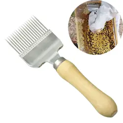 Вилка для снятия укупорки, железная медовая расческа, скребок для меда, деревянная ручка, вилка для снятия укупорки, инструменты для