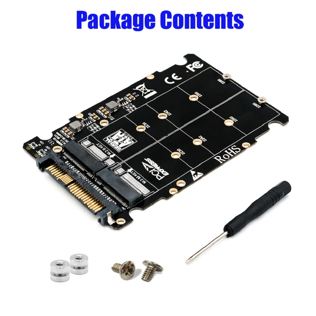 M.2 (Key M / B) To U.2 SFF 8639 Adapter For M.2 NVME SATA SSD