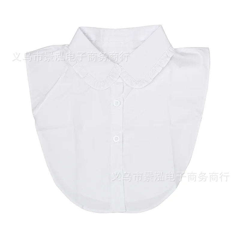 

Folded Lace Black Fungus Monochrome Underwear Fake Collar Artistic Shirt Collar