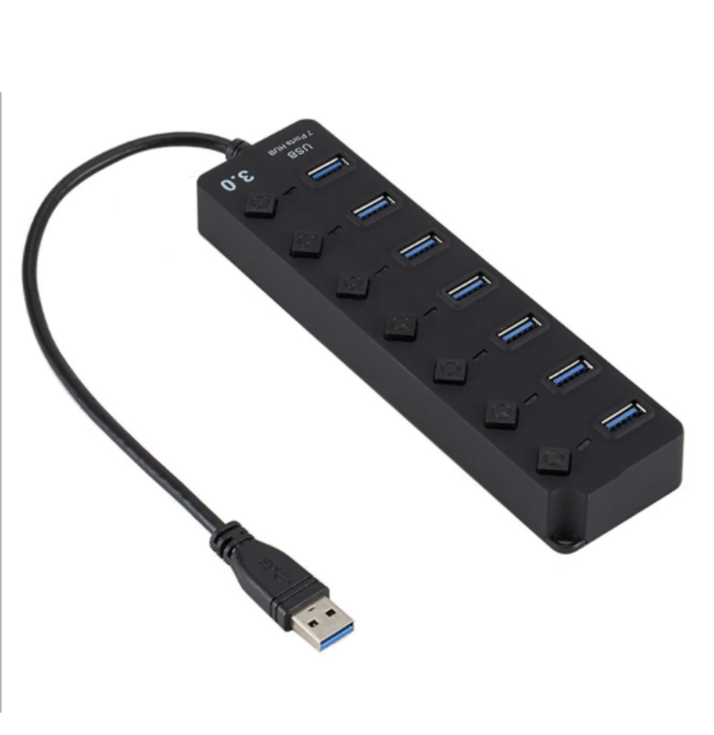 USB HUB 3,0 4/7 Порты Micro USB 3,0 концентратор разветвитель с Мощность адаптер USB hab высокое Скорость 5 Гбит/с USB разветвителем 3 концентратор для ПК
