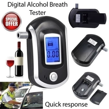 

Handheld Digital Breath Alcohol Tester Practical Breathalyzer Multi-functional Breath Drunk Driving Analyzer with 20 Mouthpieces