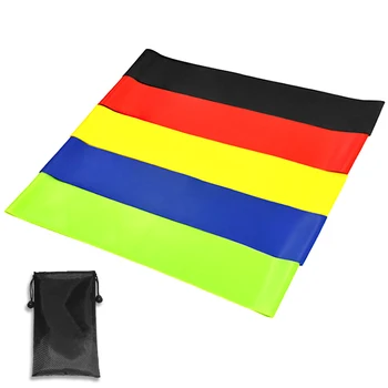

TOMSHOO 5 PCS Sports Exercise Resistance Loop Bands Set Elastic Booty Band Set for Home Gym Training Exercise Fitness Equipment