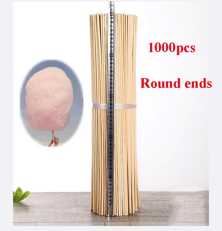 

1000pcs Spun sugar Round ends 500*5mm Bamboo Sticks DIY cotton candy Bamboo skewers for Marshmallow wooden skewer barbecue stick