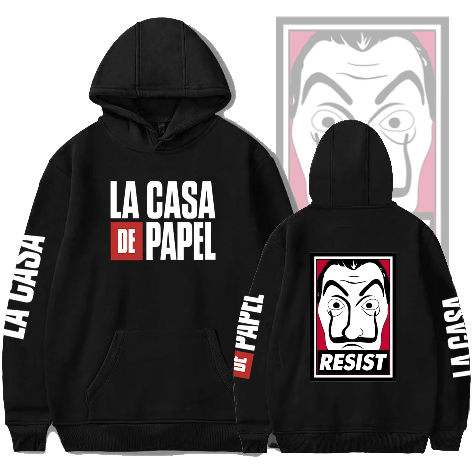 Мужские толстовки с капюшоном La Casa De Papel House of Paper новинка 2019 года свитшоты для ТВ