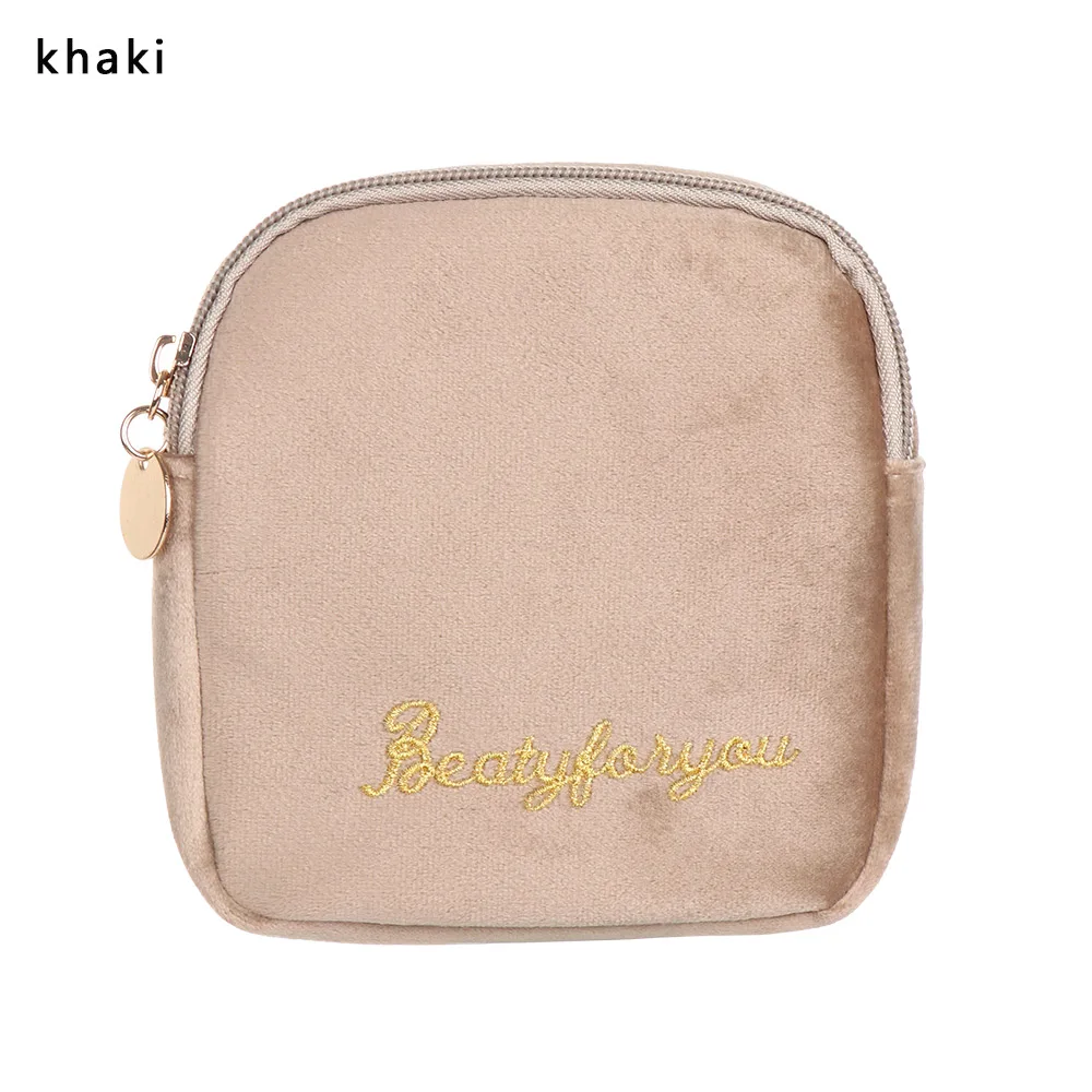 khaki 1 Милый женский кошелек, мягкий кошелек для монет, портативный гигиенический коврик, сумка для хранения, органайзер для ключей, сумка для карт, Портативный Женский кошелек, сумочка - Цвет: khaki 1