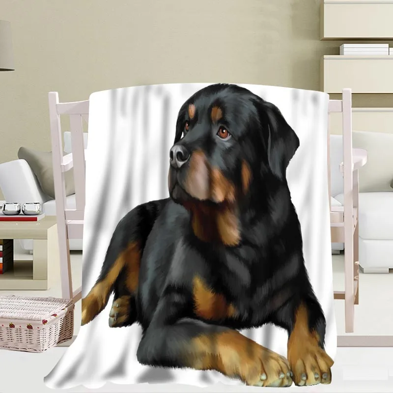 Собака Ротвейлер уютные одеяла 3D печать мягкое одеяло бросок на дом/диван/постельные принадлежности портативный взрослый путешествия покрывало одеяло