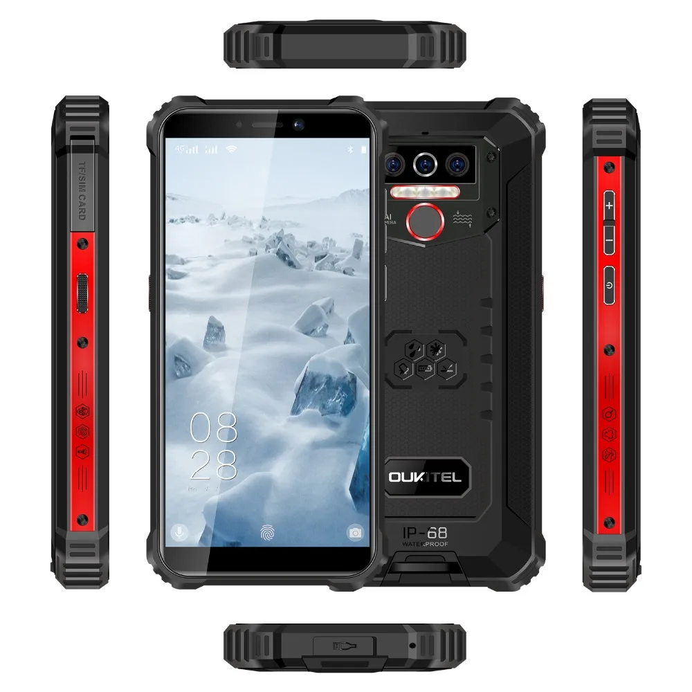 top android cell phones OUKITEL WP5 4GB 32GB IP68 Waterproof Rugged Smartphone MT6761 Quad Core Android 9.0 8000mAh Mobile Phone cheap android cell phones