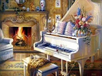 

piano drawing by numbers with living environment oil picture diy paints painting by numbers acrylic paint wall decoration