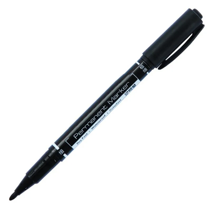 Pens Dual-Tip Black Tattoo Skin Marker Piercing Marking Pen Tattoo Supply For Permanent Makeup 1pcs Non-toxic Tattoo Pen Oily