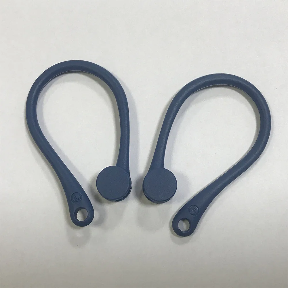 Blue Держатель с заушным крючком для Apple AirPods 2 1, Мягкий ТПУ защитный держатель для наушников с крючками, надежная фиксация крючка для Airpods 1, 2, поддержка - Цвет: Blue