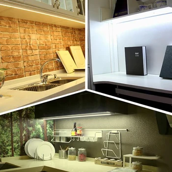 

LED Cabinet Light Wardrobe Cupboard Closet Kitchen Night Lamp Emergency Safety Energy Saving Night Light 30cm
