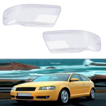 

Car Clear Headlight Lens Cover Replacement Headlight Head Light Lamp Shell Cover For- A3 2001-2003