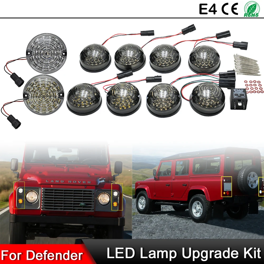 

For Land Rover Defender 90 110 Full Set Auto Lamp LED Turn Signal Light Position Light Brake Light Fog Light LED Reversing Light