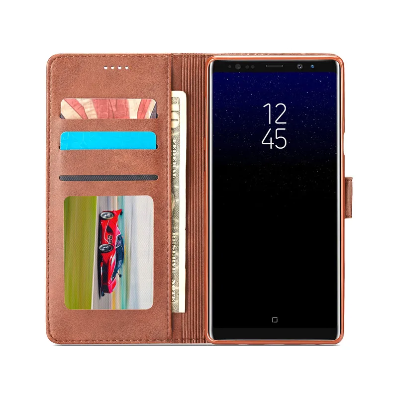 Кожаный чехол книжка с магнитной застежкой для Samsung Galaxy Note 10 Plus 9 8 S20 S10 S9 S8 A21 A51 A71 A50