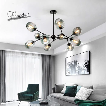 

Modern Minimalist Chandelier Dinning Room Creative Hanging Lamps Restaurant Living Room Chandeliers Indoor Decor Light Fixtures
