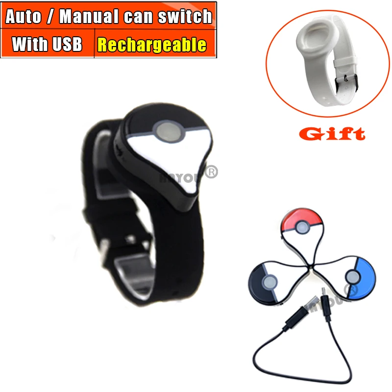 Auto Catch Smart Bracelet for Pokemon Go Plus Rechargeable Automatic Capturer Elves Toys Bluetooth-compatible Game Wristband | Электроника