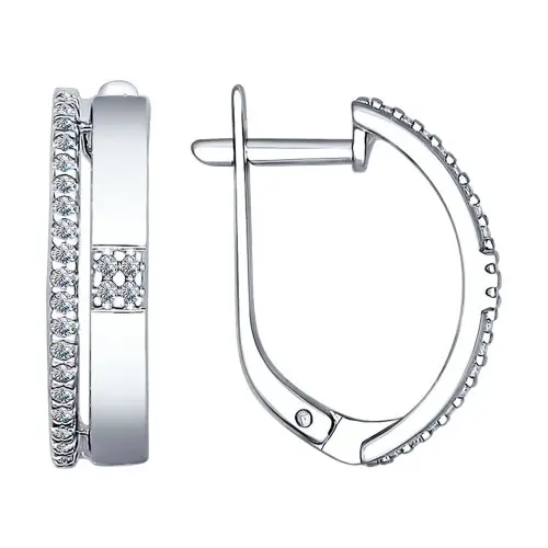 Серьги SOKOLOV из серебра с фианитами