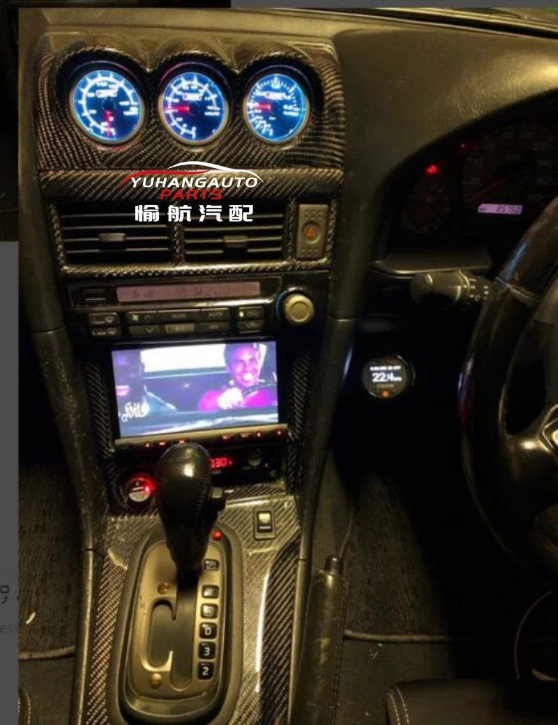 Для Skyline R34 GTR style из углеродного волокна тройной Gauge Pod