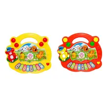 Красочное мини-пианино, звуковая музыка для животных, музыкальный инструмент для детей ясельного возраста, прочная пластиковая развивающая игрушка для детей