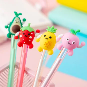 

40 pc/lot Fruit doll Gel ink pen/ student office water pen / signature pen/children gift/creative stationery