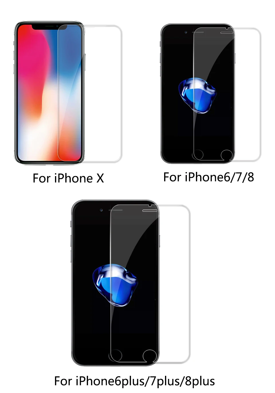 Защитное закаленное стекло для iphone 7 6 5 s se 6 6s 8 plus XS max XR glass iphone 7 8 x Защитное стекло для экрана на iphone 7 6s 8