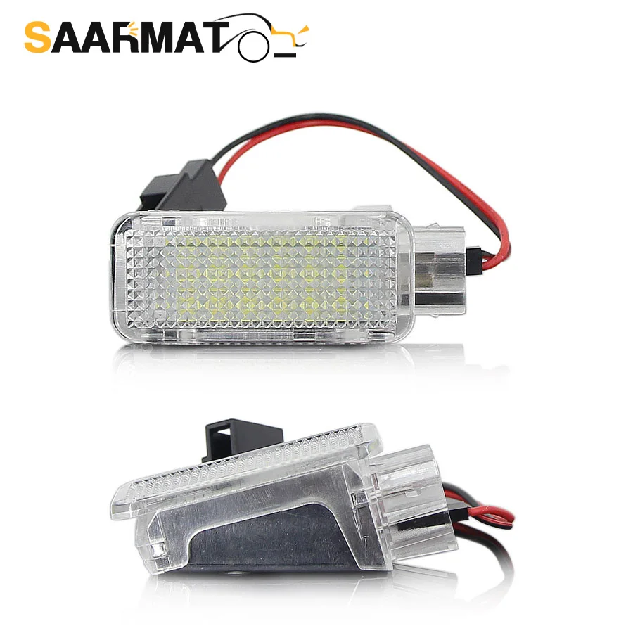 LED Courtesy Light 2pcs Error Free LED Courtesy Glove Box Under Door Foot Light For VW Touareg Tiguan Eos Passat SKODA SUPERB-3V White DC12V
