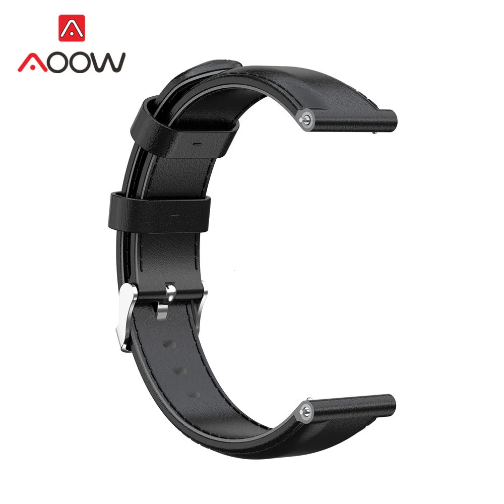 20 мм 22 мм настоящий ремень из коровьей кожи для samsung Galaxy Watch Active 42 мм 46 мм huawei GT Amazfit bip быстроразъемный браслет