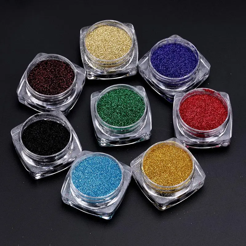 Bubble Nails Holographic Glitter Powder Nails Laser Mirror Polishing DIP Shimmer Gel Polish Flakes Glitter Nail 5