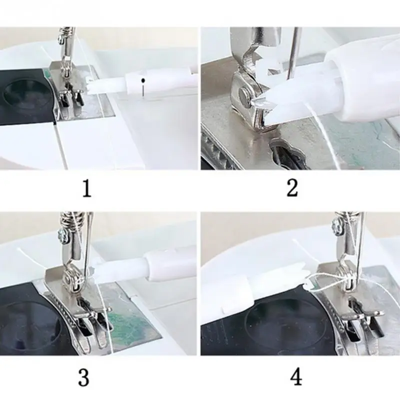 Вставка иглы бытовой ручкой линия Автоматическая швейная Нитевдеватель Мини DIY