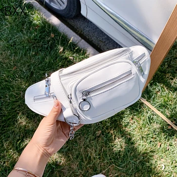 

[BXX] Simple Bag PU Leather Bags For Women 2020 Summer Fashion Ladies Travel Crossbody Handbags Chest Waist Bag HM956