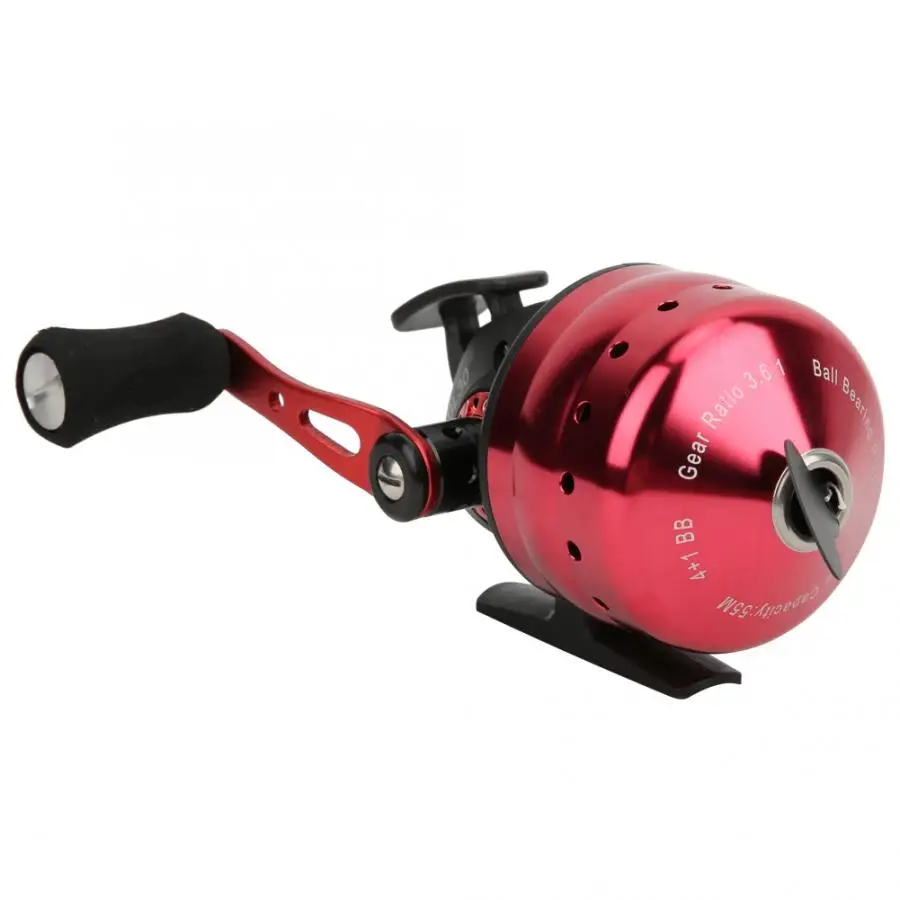 Slingshot Fishing Reel Hand Wheel 4+1BB 3.6:1 Shooting Fish Closed