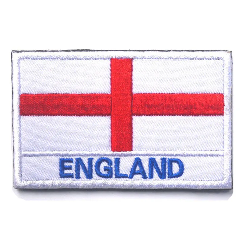 England Тканевые нашивки в виде флага страны, военные нашивки в Россию, Японию, индийскую, ирландскую, немецкую нашивку с крючком, флаг Израиля, нашивки для рюкзака - Цвет: England