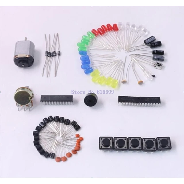

A2-- Electronics Fans Package Starter Kit for Arduino with Retail Box DIY Kit LED Capacitor 74HC595N 1N4001 BC547