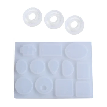

1Pcs Cabochon Necklace Pendant Silicone Mold & 3Pcs Semi-Cylindrical Curved Ring Silicone Mould