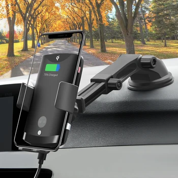 

Fast Wireless car charger infrared sensor auto clamp mobile phone bracket,for iPhone 11/11 Pro /max /XR/X/8 Galaxy S10/S10+/S9/