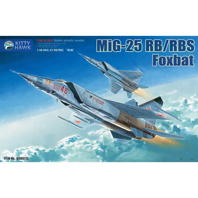 Kitty Hawk KH80113 1/48 MIG-25 RB/RBT Foxbat - Scale Model Kit | Игрушки и хобби