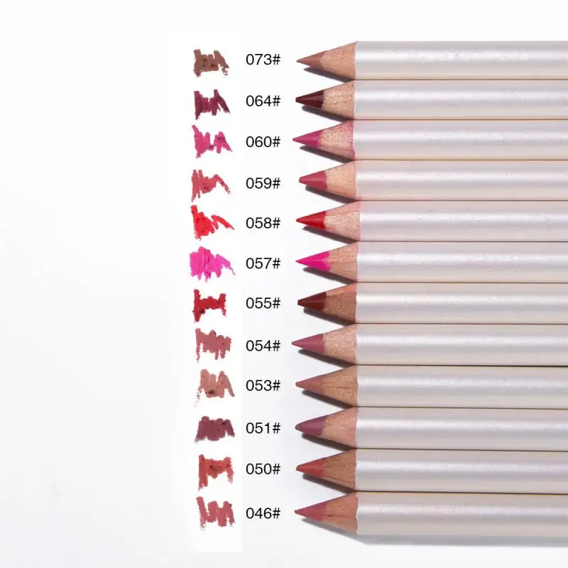 12 видов цветов/набор карандашей для макияжа губ стойкие пигменты матовая