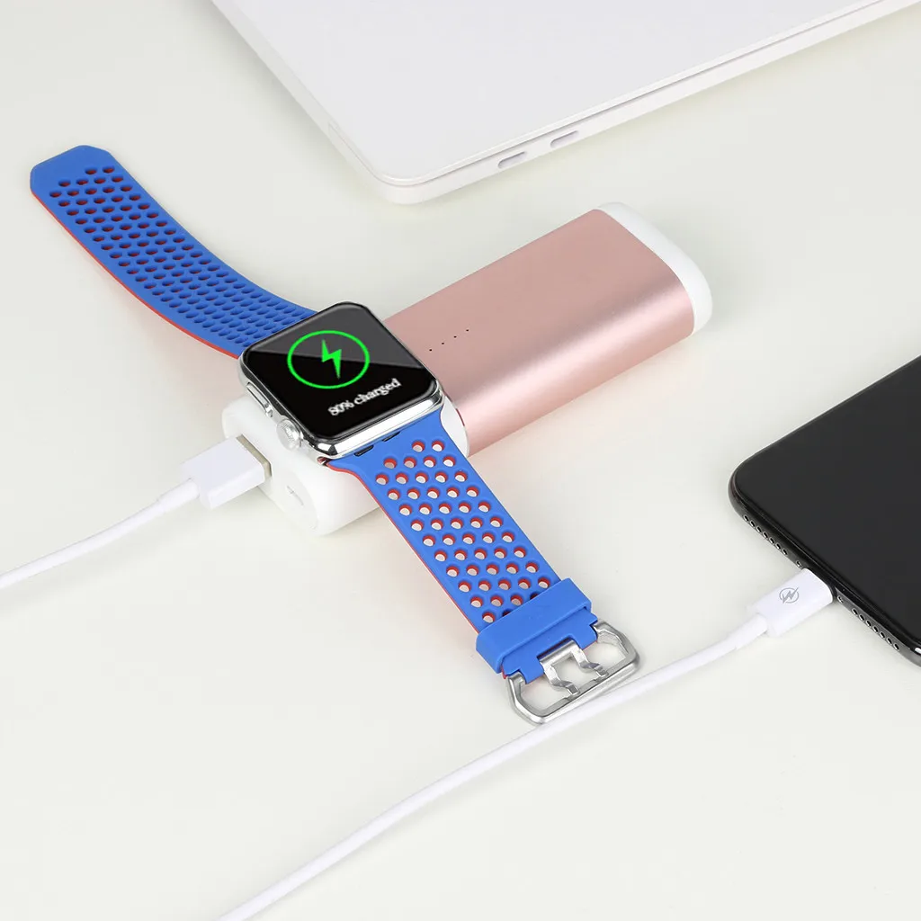USB быстрое зарядное устройство для яблок часы 38 42 мм портативный карманный Qi беспроводной зарядный кабель Беспроводная зарядка подставка Dock-L1017